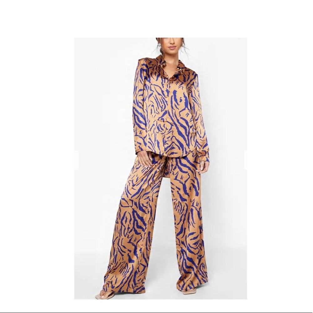 Boohoo Zebra Print Pantsuit